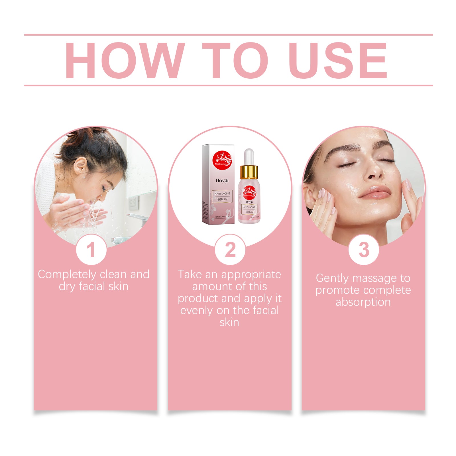 Hoygi Nicotinamide Anti-Acne Serum Mild Anti-Acne Serum Improve Acne Moisturizing Repair Serum