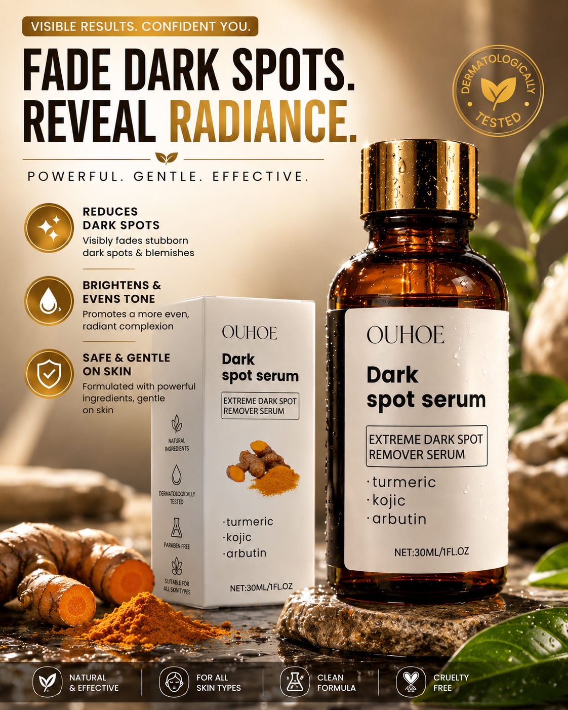 Hydrating Dark Spot Remover Moisturizer for Skin Lightening
