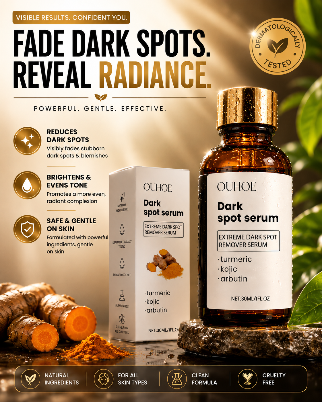 Hydrating Dark Spot Remover Moisturizer for Skin Lightening